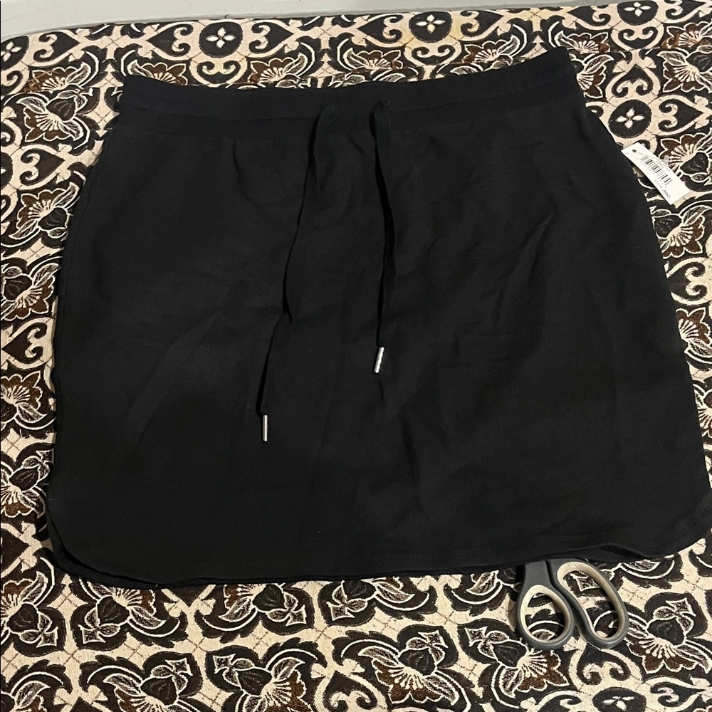 Daily Ritual Women’s Jersey Drawstring Mini Skirt (Black)